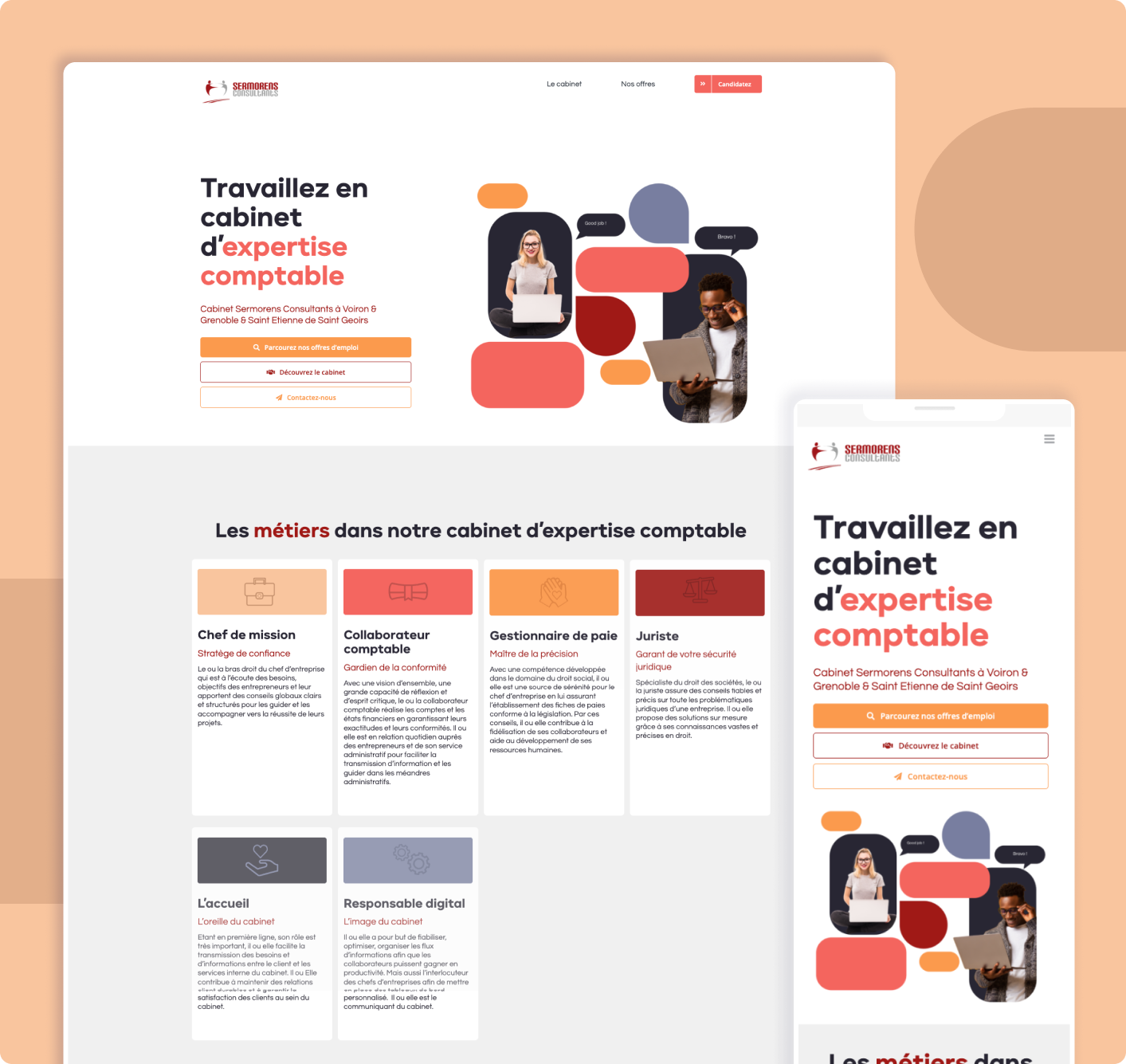 réalisation site recrutement sermorens